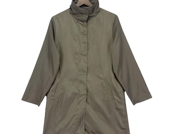 Vintage Work Shop By Yohji Yamamoto Raincoat Japanese Designer Women Rain Jacket Size Medium Made In Japan
