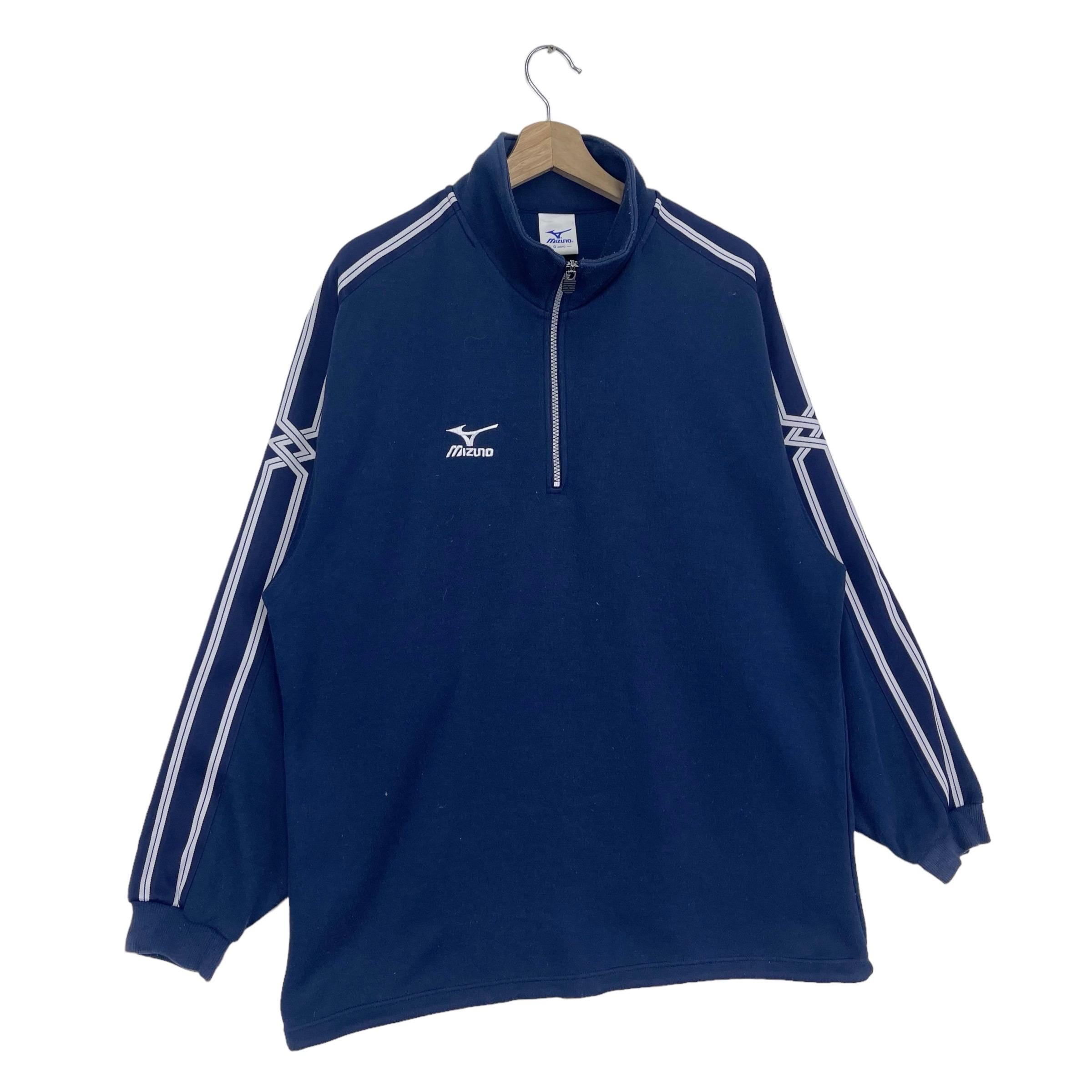 Vintage Mizuno Sweater Half Zipper Side Tape Logo Pullover