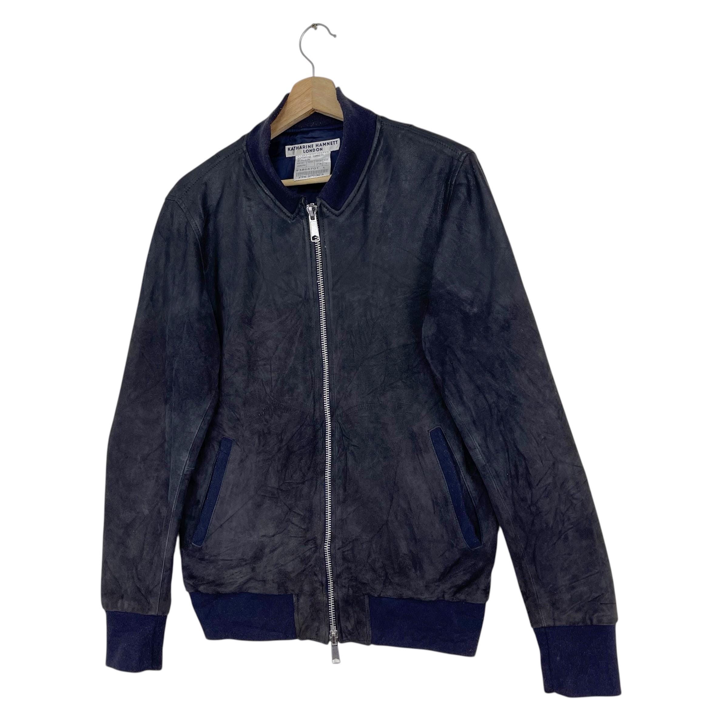 Vintage Katharine Hamnett London Leather Jacket Zipper Bikers
