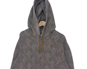 Vintage Stussy Marquis Sweatshirt Hoodie Full Print Logo Pullover 