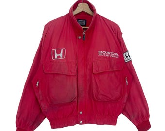 Vintage Honda Racing Team Bomber Jacket Zipper/button