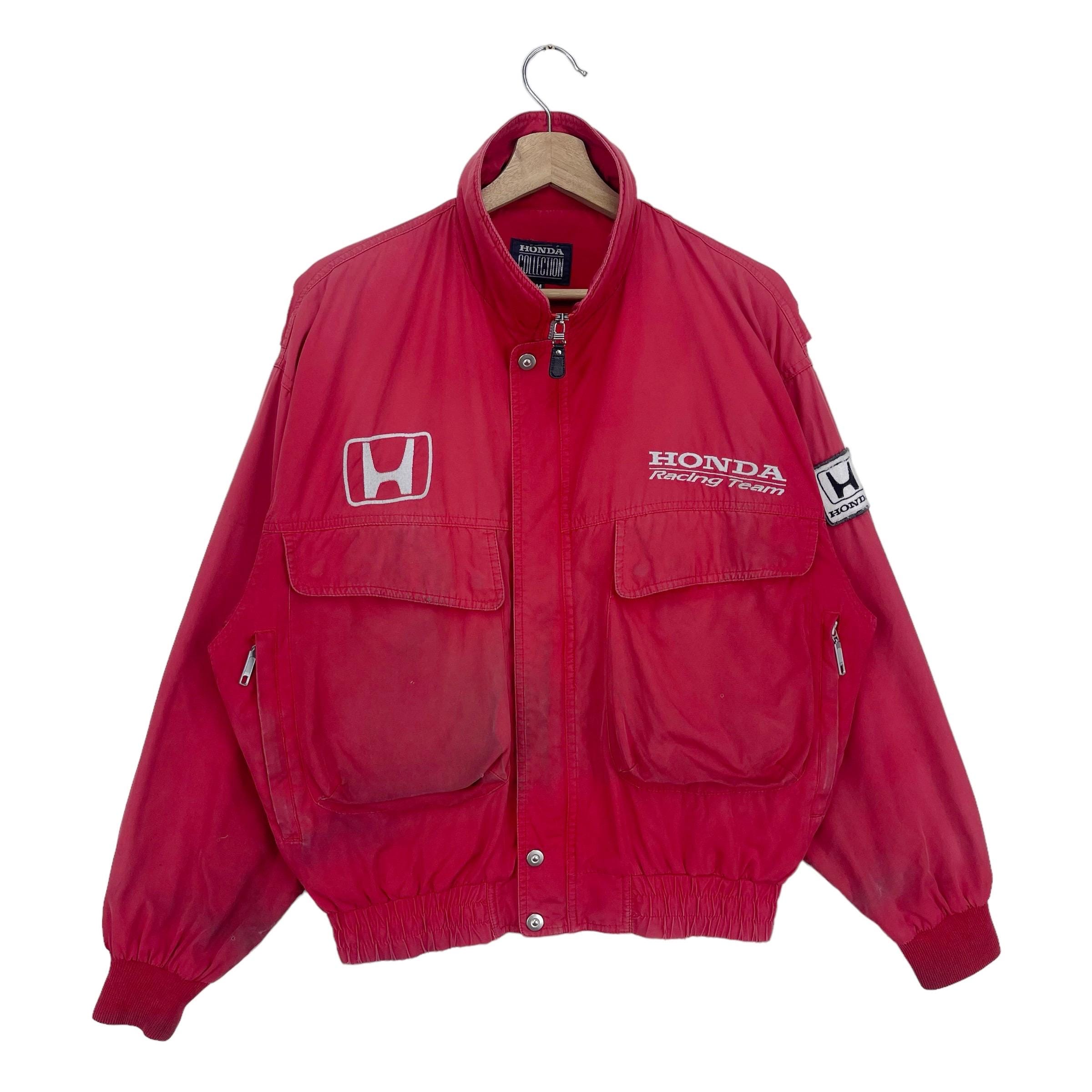 90s HONDA Racing Jacket XLサイズ rare Vintage 90's HRC Honda Racing Team Jacket Red White