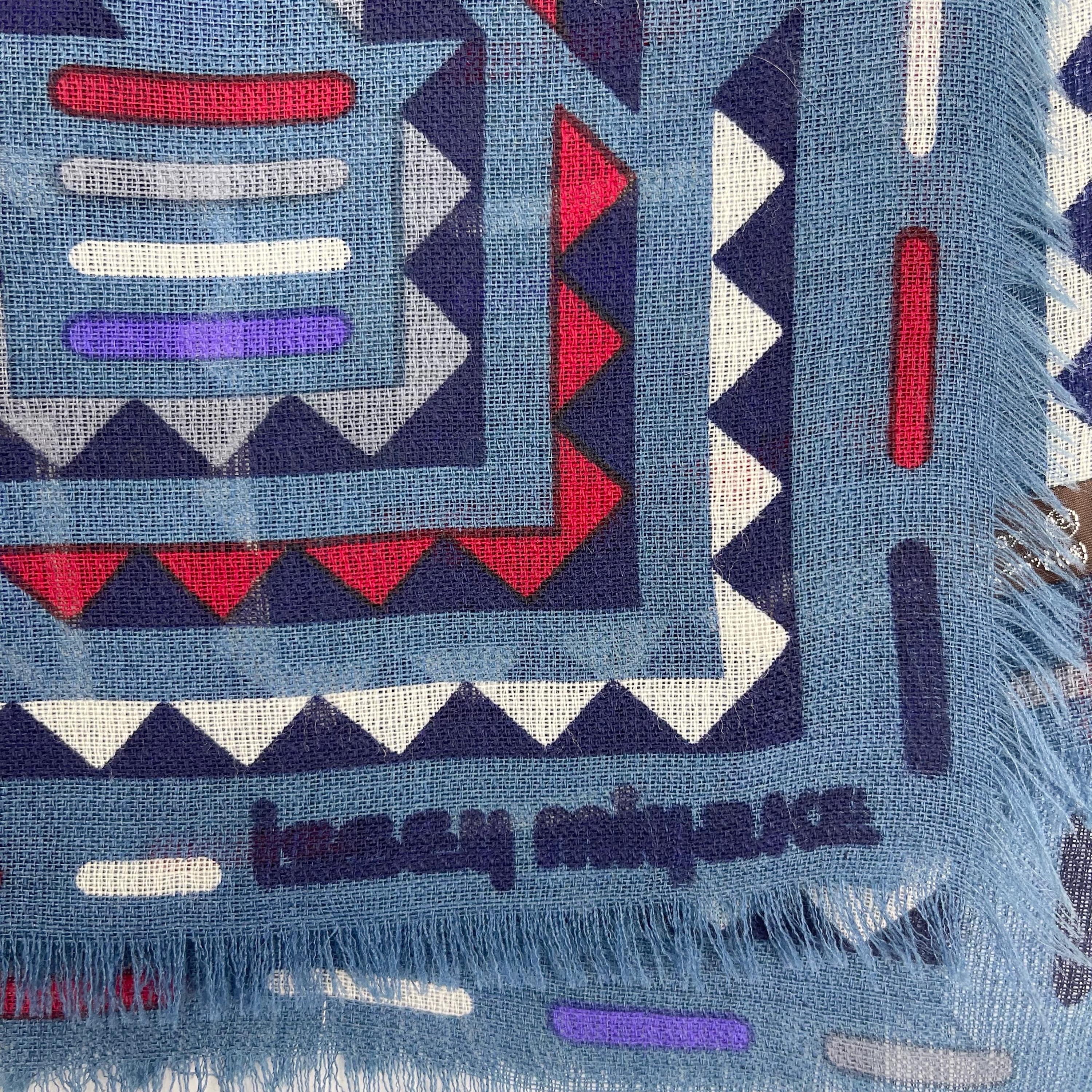 Vintage 90's Issey Miyake Wool Scarf/muffler/neckwear Native