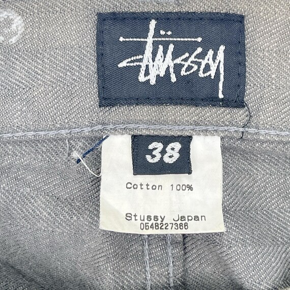 Vintage 90's Stussy Denim Pants Faded Grey Jeans Denim Size 38