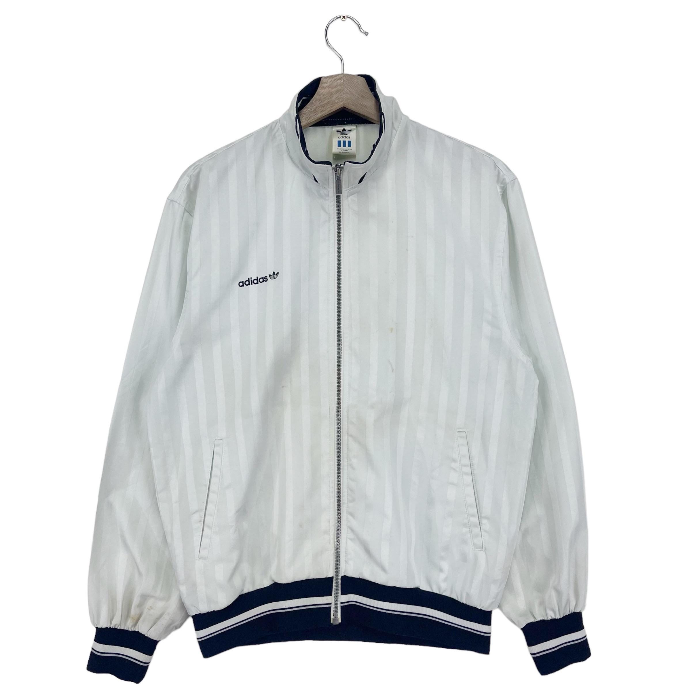Vintage Adidas Track Top Jacket Zipper Big Logo Embroidered Jacket