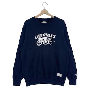 Vintage Keith Haring Sweatshirt Großes Logo Pop Art City Cycles Sweatshirt Größe Medium