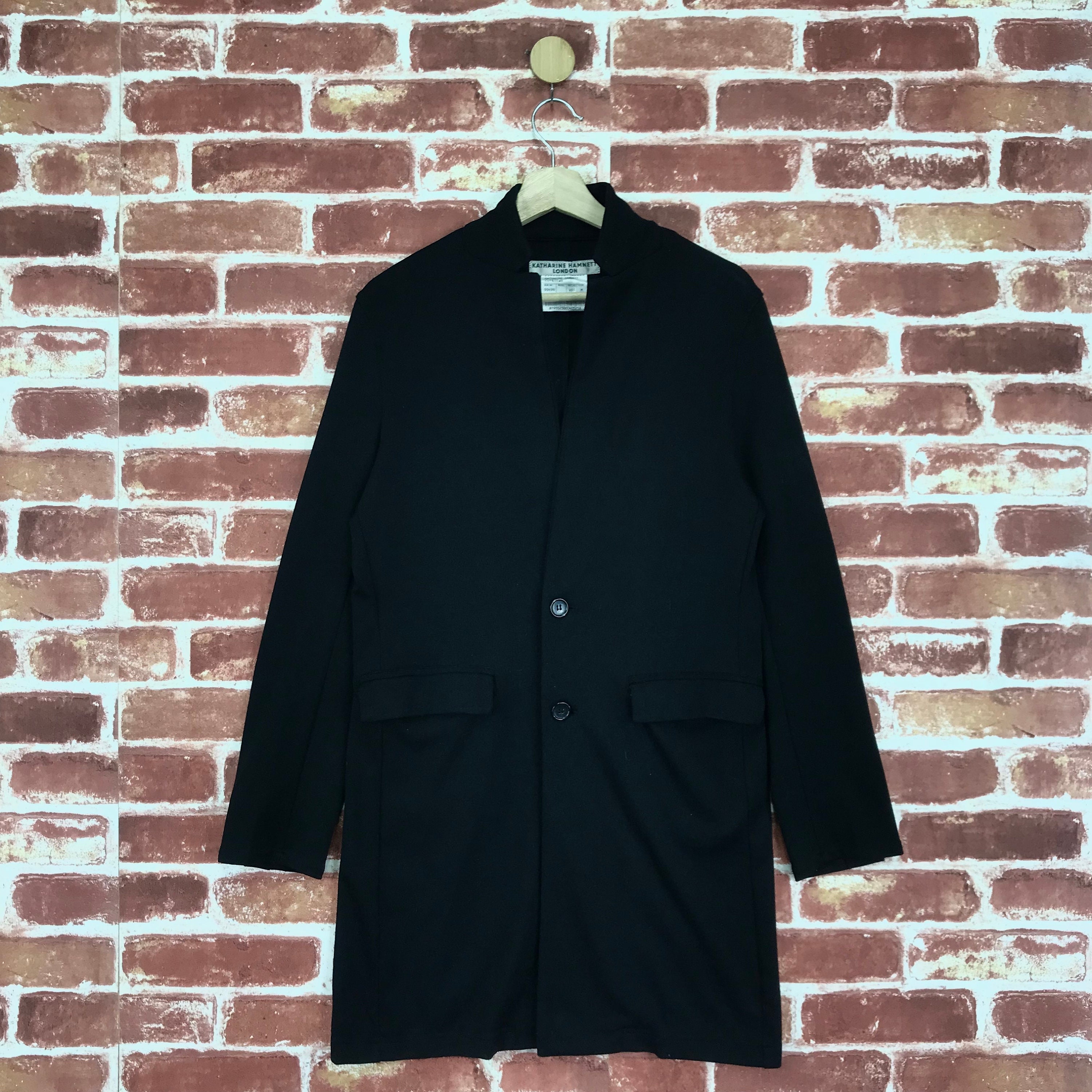 Vintage 90's Katharine Hamnett London Cotton Long Jacket Button