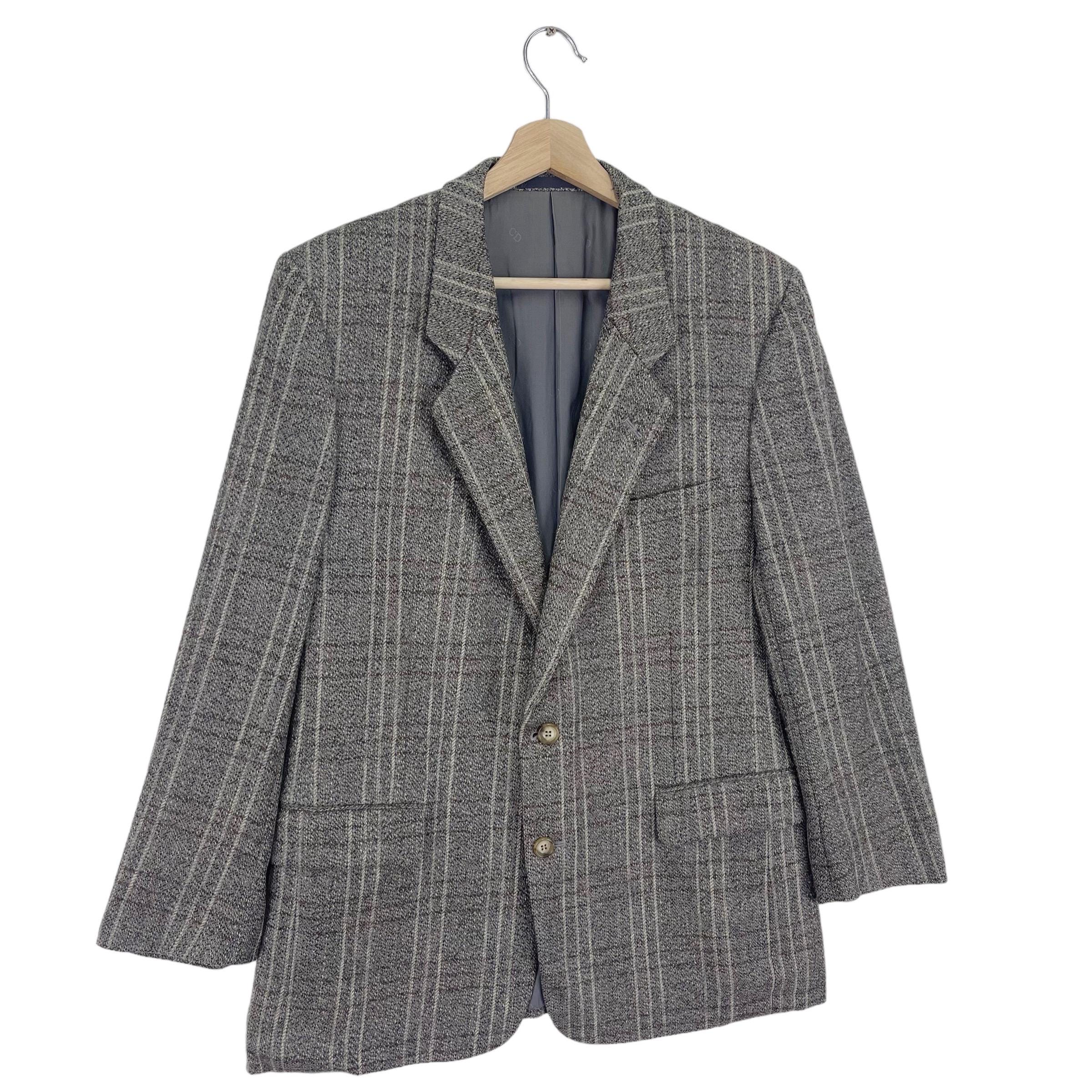 ジャケット・アウター Christian Dior 90s CD Logo Wool Coat Vintage 90's Christian Dior Wool Blazer Button Checked CD Jacket