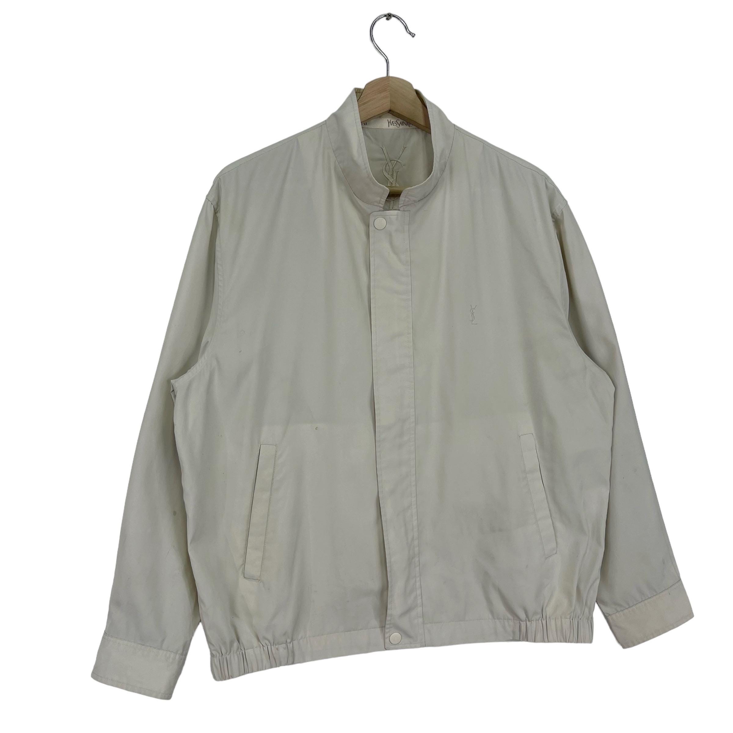 Yves Saint Laurent グレー ナイロンジャケット Vintage Yves Saint Lauren Light Jacket Zipper YSL Nylon