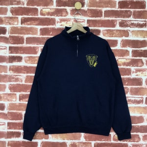 Vintage JHM Fullerton Hotel Sweatshirt Half Zip Big Logo Jumper Pullover Sweatshirt Size Medium