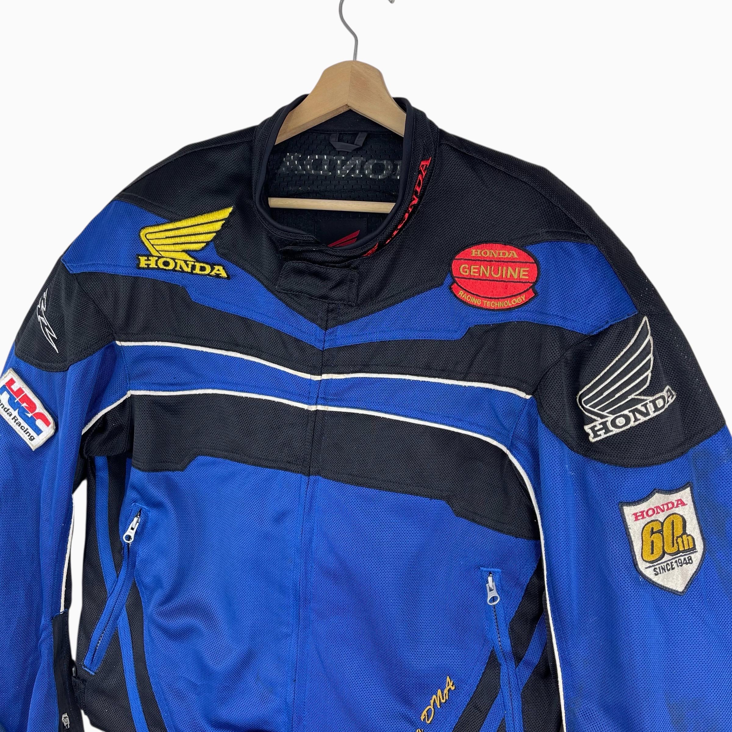 Vintage Honda Racing Jacket Zipper 60th Anniversary Patches Logo