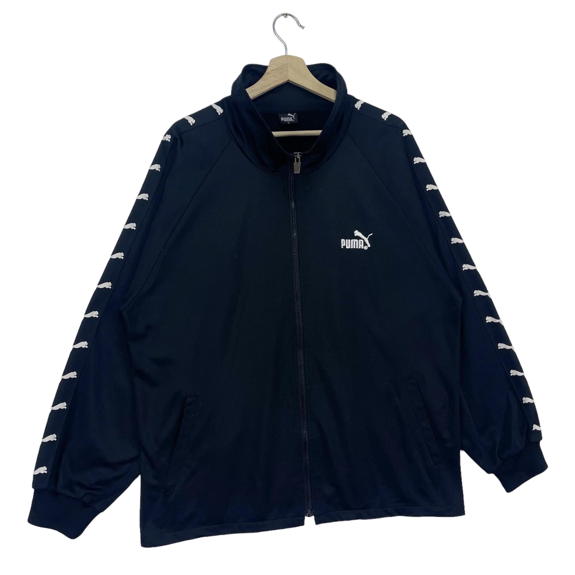 90's〜 PUMA Pile Fabric Track Jacket Vintage 90's PUMA Sports Track Style Full Zip Jacket Mens Sz