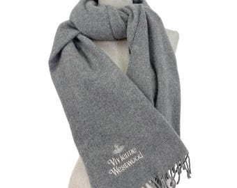 Vintage Vivienne Westwood Accessories Embroidery Logo Wool Muffler