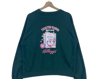 Vintage Kellonggs Sweatshirt Big Print Logo Frosted Flakes