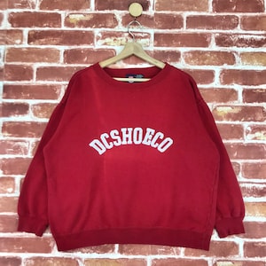 Vintage DCshoeco Sweatshirt Crewneck Spell Out Big Logo Skateboard/Streetwear Jumper Pullover Sweatshirt Size Large