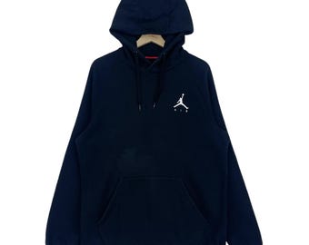 Vintage Jordan Air Sweatshirt Hoodie Pullover Pullover Pullover Schwarz Sweatshirt Größe Medium