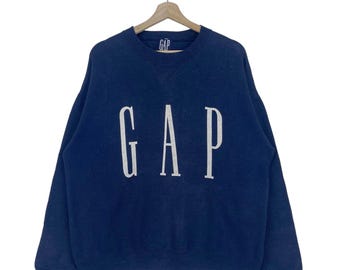 Vintage 80er Jahre GAP Sweatshirt Crewneck Classic Big Logo Pullover Pullover Gap Sweatshirt Size Medium