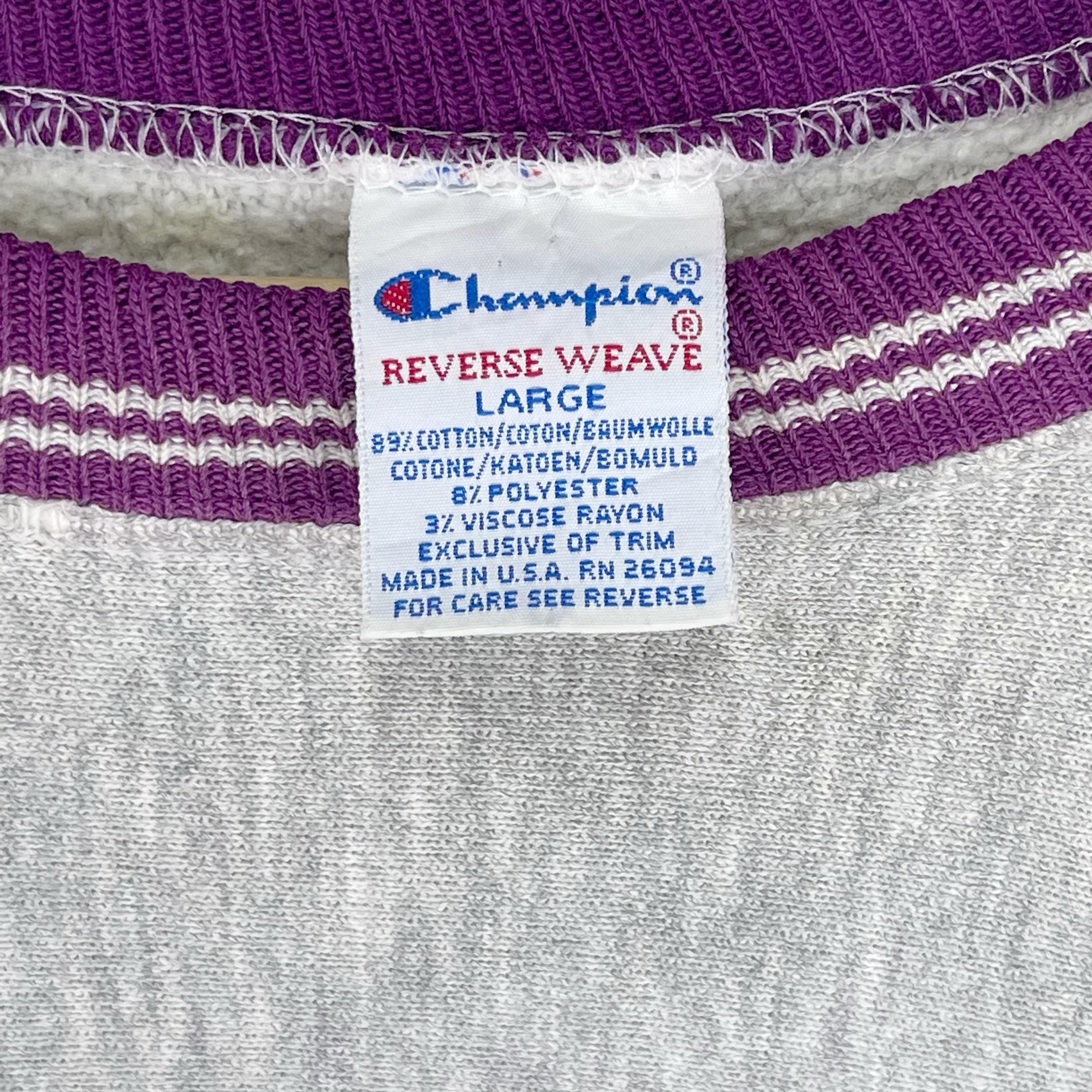 Vintage 90's Champion Reverse Weave Sweatshirt Embroidered Big