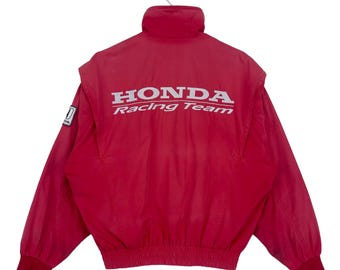 希少 Honda ホンダ　ホンダレーシング　レーシングジャケット　バイク　ジップ 希少 Honda ホンダ ホンダレーシング レーシングジャケット