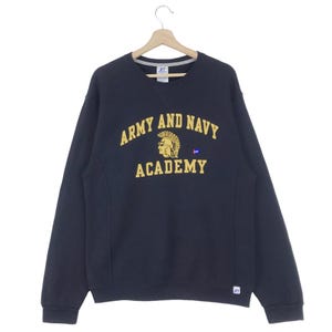 Vintage Army Navy Academy Sweatshirt Big Logo Army Military College Carlsbad California Sweatshirt Size Medium