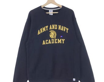 Vintage-Armee-Marine-Akademie Sweatshirt Großes Logo Armee Militär College Carlsbad Kalifornien Sweatshirt Größe Medium