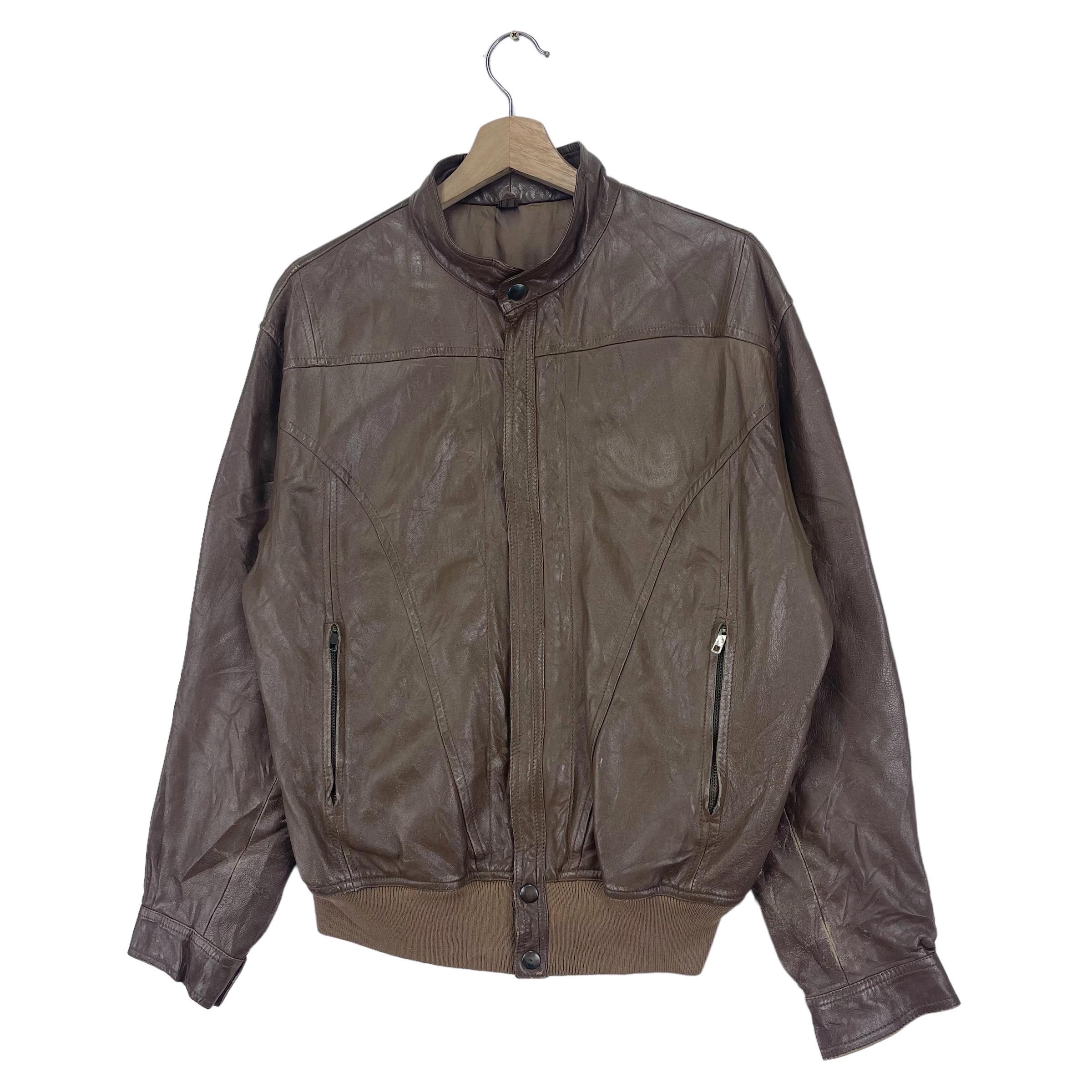 若者に人気のブランド Vintage Fiocchi Italy Leather Jacket Zipper Bikers Suede ジャケット・アウター