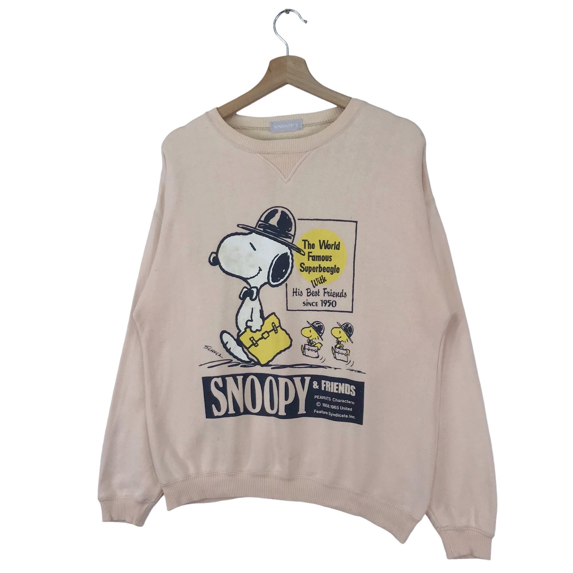 Vintage Snoopy Sweatshirt Big Logo Snoopy and Friend Peanuts