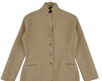 Vintage Ralph Lauren Chinese Wool Jacket Button RL Women Jacket Size Small Made In Italy