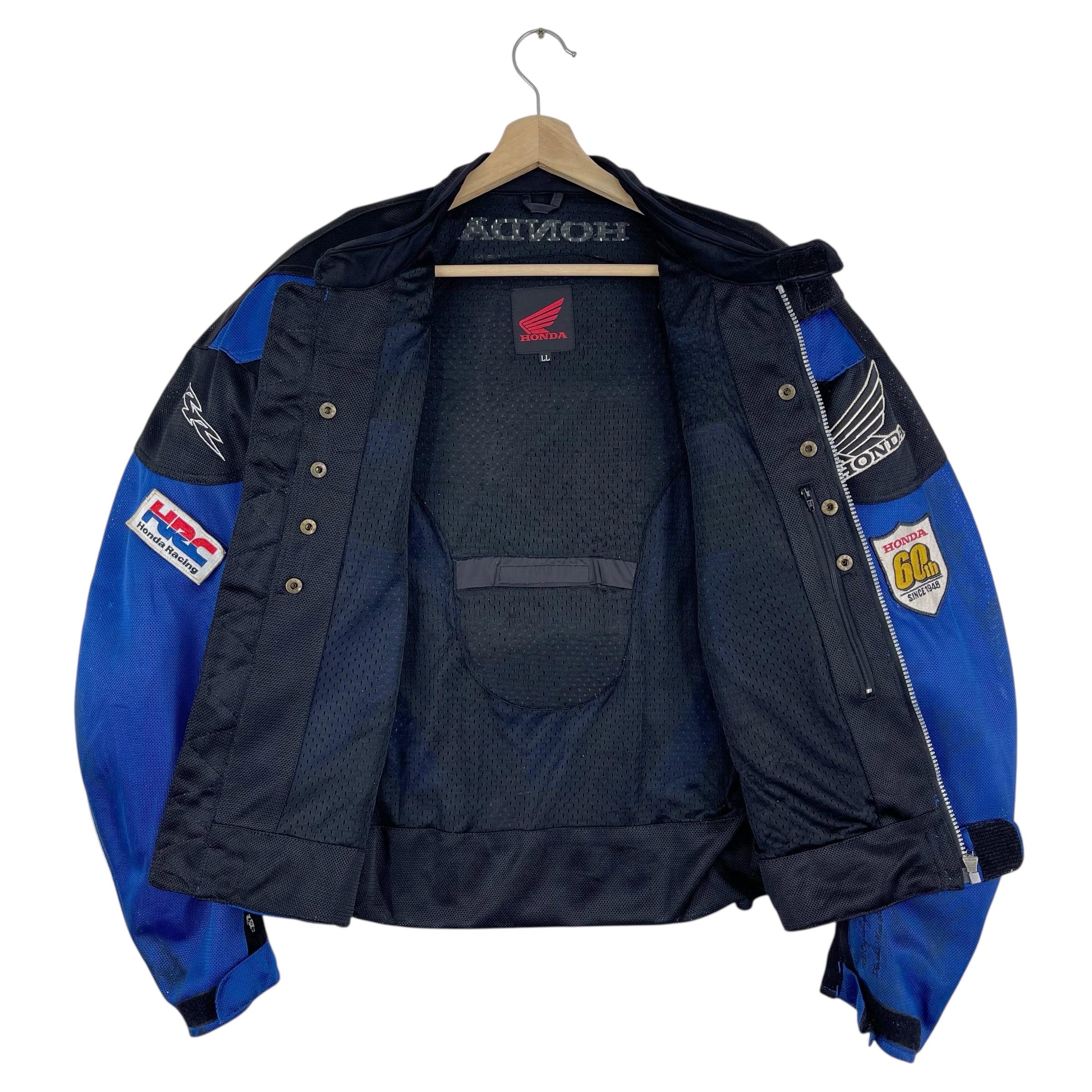 Vintage Honda Racing Jacket Zipper 60th Anniversary Patches Logo