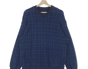 Designer! Sacai Sweatshirt Luxury Fashion Design Chitose Abe Houndstooth Rib Sweatshirt Size Medium Made In JAPAN