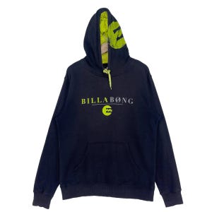 Vintage Billabong Sweatshirt Hoodie Big Logo Surfbretter/Surfwear Pullover Sweatshirt Größe Medium