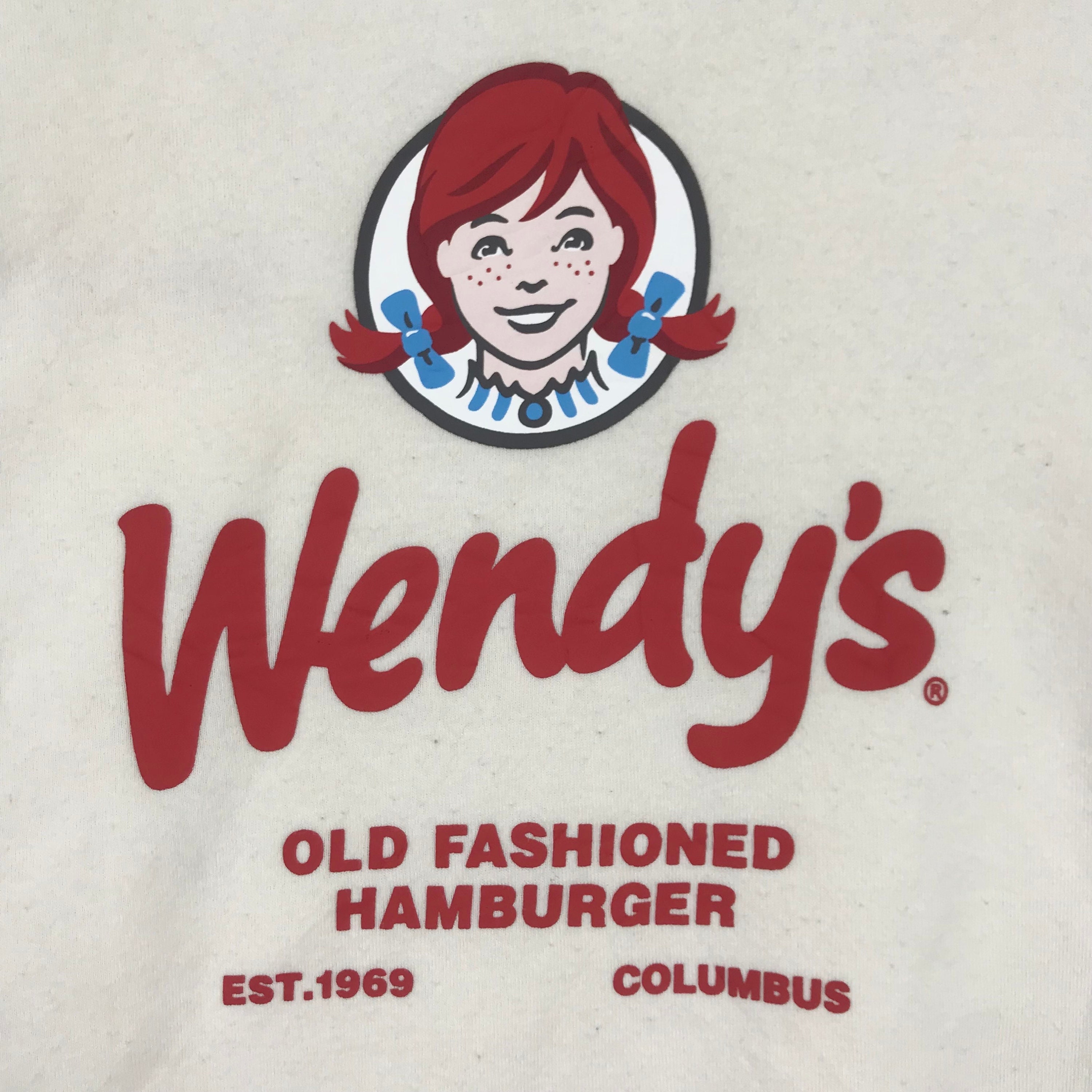roku♡Wendy's sweat Vintage Wendys Hamburger Sweatshirt Big Logo American Top Fast