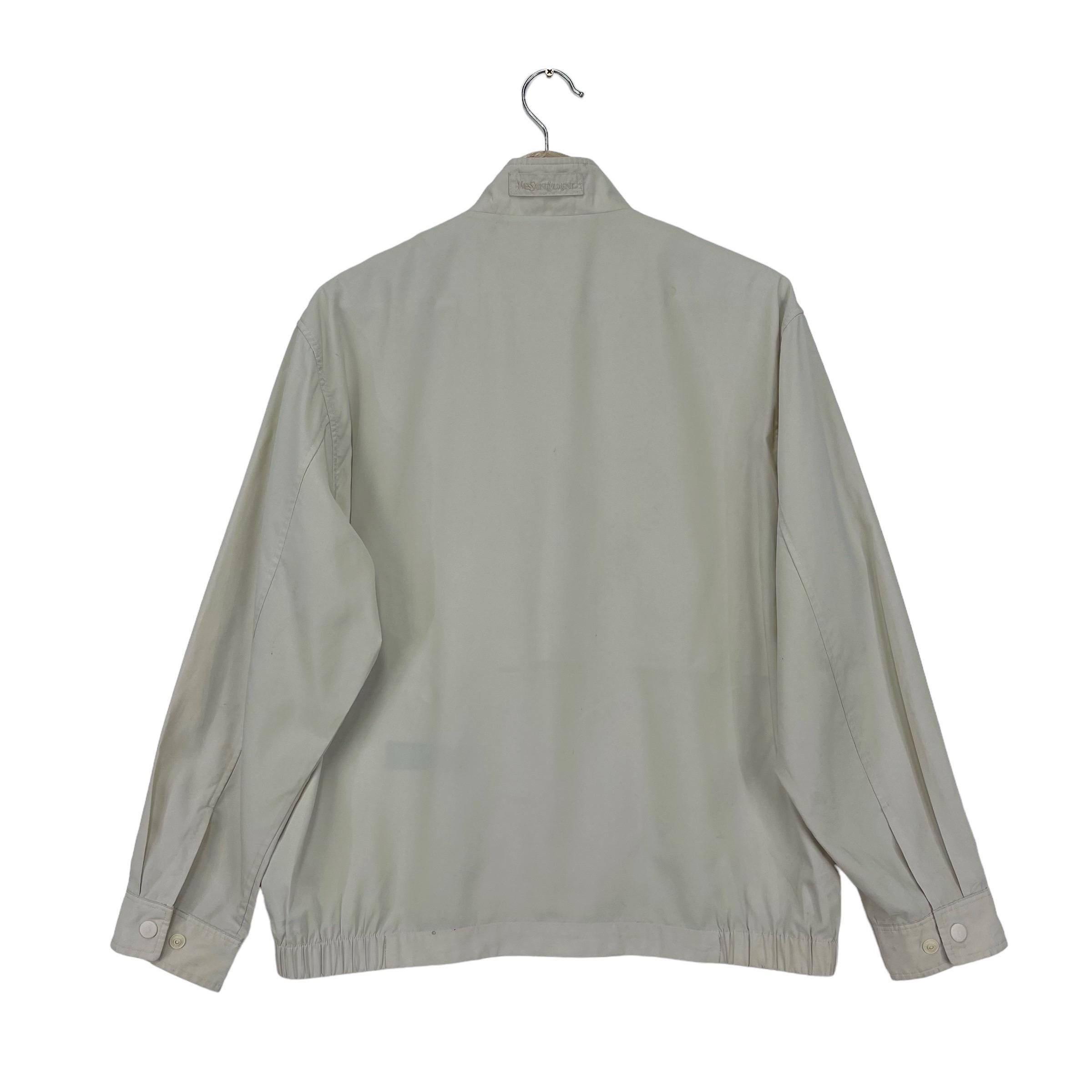 Yves Saint Laurent グレー ナイロンジャケット Vintage Yves Saint Lauren Light Jacket Zipper YSL Nylon