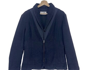 Vintage Martin Margiela Jacket Half Zip/Single Button Luxury Fashion Designer Cotton Jacket Size 46 Made In Italy