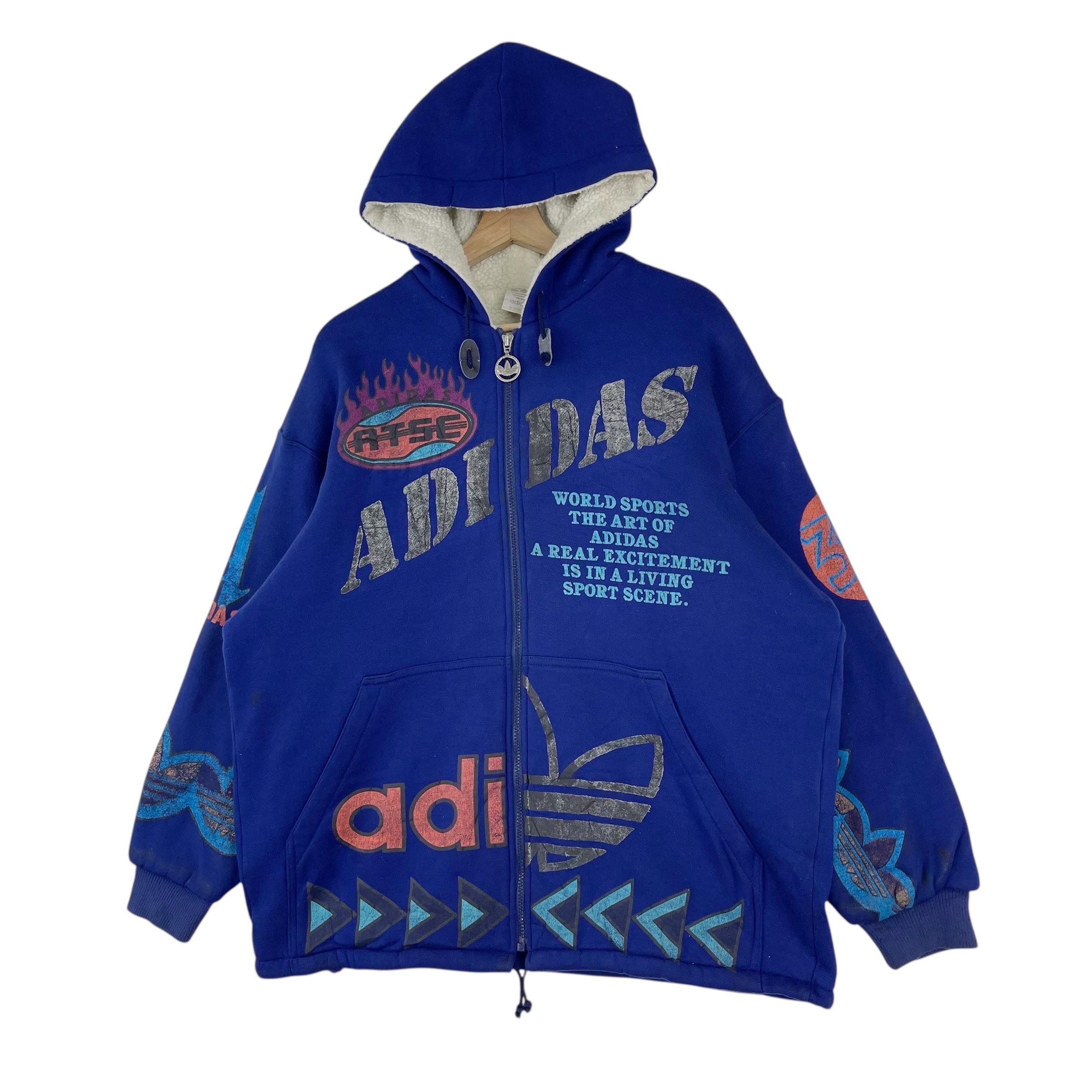 90年代 ヴィンテージ adidas remake　sweat hoodie VINTAGE Adidas Hoodie Men's XL Red Pullover Sweatshirt Fleece