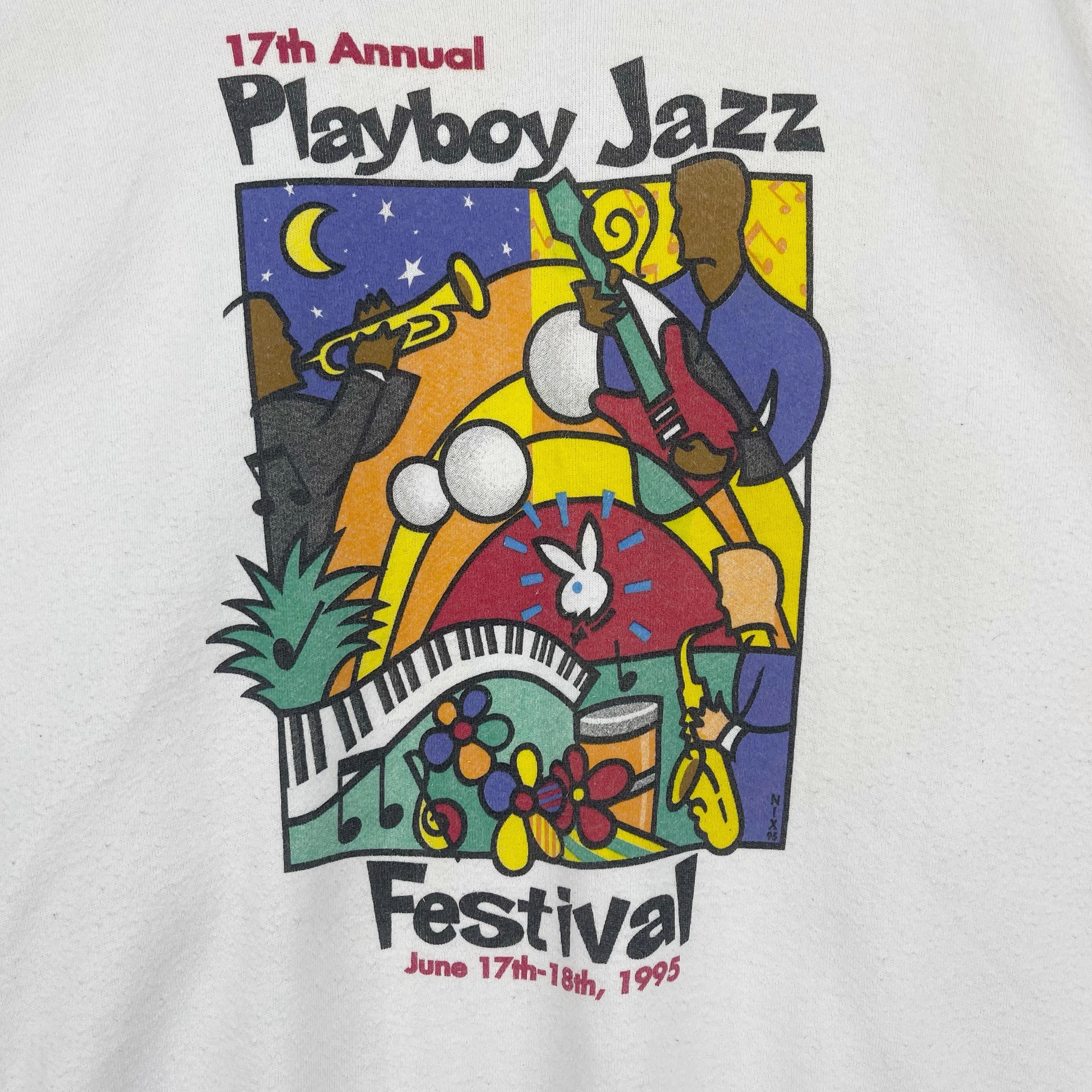 Vintage 1995 Playboy Jazz Sweatshirt Crewneck Jazz Festival Art