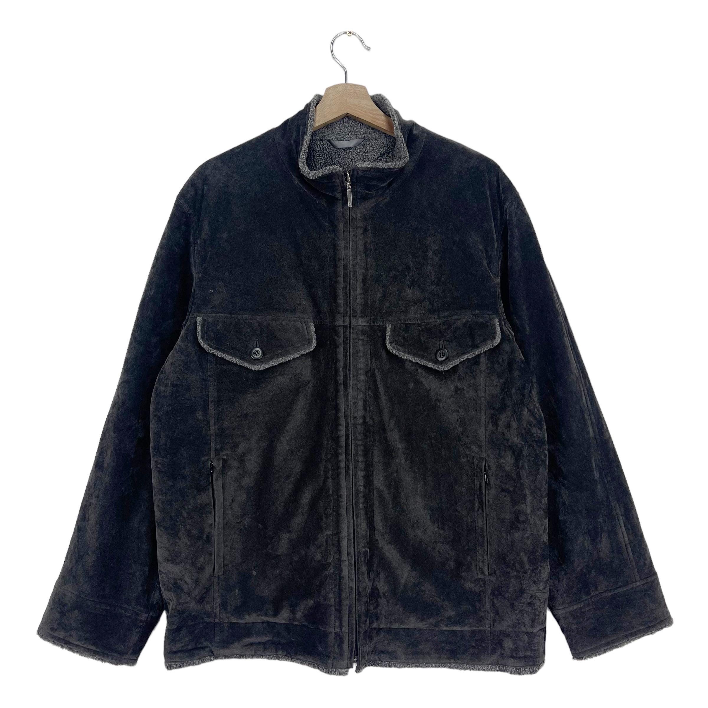 Vintage Woolrich Sherpa Corduroy Jacket Zipper Sherpa Dark Brown 