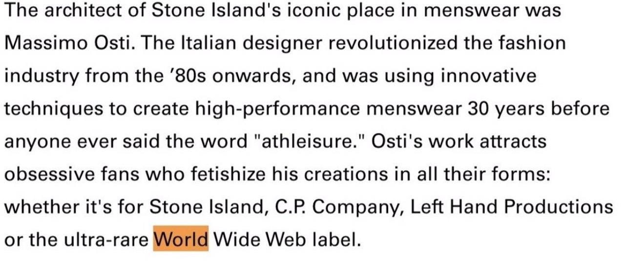 希少 A/W1997 World Wide Web Masked/Alien パーカー Massimo Osti 