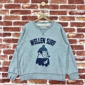 Vintage Wallet Surf Sweatshirt Crewneck Big Logo Ut Jumper Pullover Sweatshirt Tamanho Grande