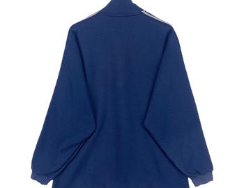 Mizuno ネイビー ジャケット サイズ0 Vintage Mizuno Sweater Half Zipper Side Tape Logo Pullover