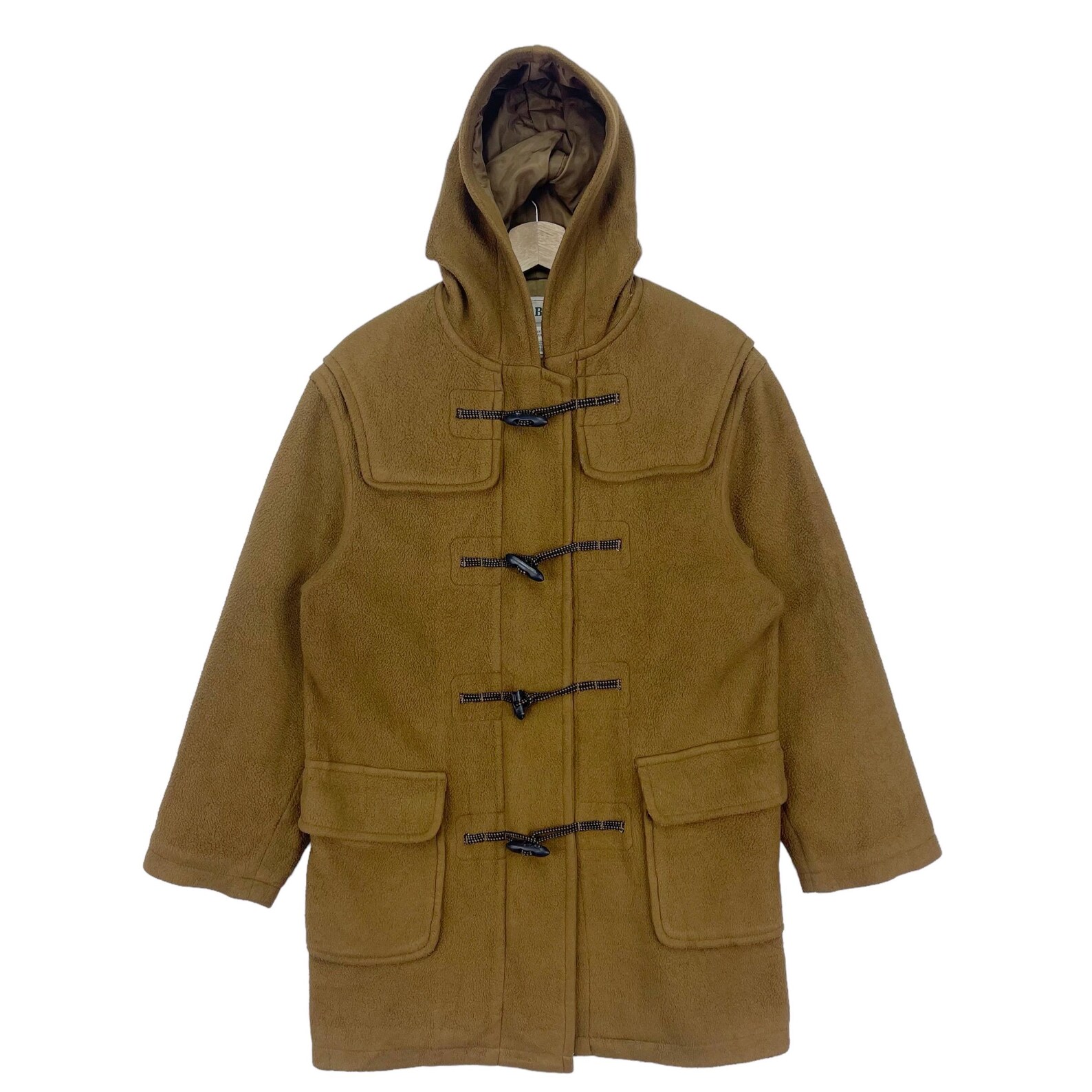 Vintage LL Bean Duffle Jacket Hoodie Button Fleece Duffle Coat Size ...