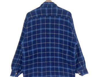 ジャケット・アウター 90s old stussy blue plaid check jacket Stussy Unisex Big OL Check Chore Coat Jacket Blue 115573