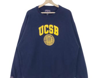 Rare Vintage University Of California Santa Barbara Sweatshirt Big Logo UCSB Pullover Jansport Sweatshirt Size Large
