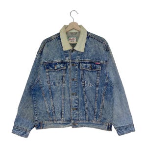 Vintage 80’s Classic Western Denim Trucker Jacket Button Jean/Denim/Trucker Jacket Size Medium