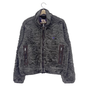 Vintage GO Like Sherpa Fleece Jacket Zipper Japanese Fashion Fleece Jacket Size Medium
