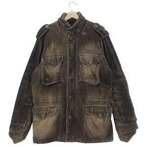 Vintage 90’s Ralph Lauren Corduroy Military Field Jacket Button/Zipper Patch Pocket Polo Jeans Co Jacket Size Medium