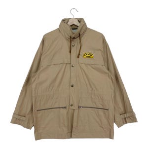 Vintage Camel Trophy Jacket Hoodie Zipper/Button Brown Jacket Size Medium