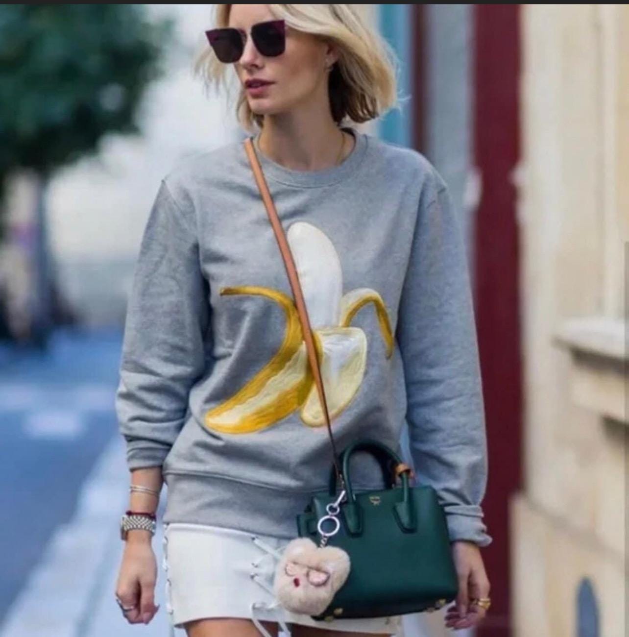 Fashion!! Acne Studios Sweatshirt Embroidered Big Logo Acne Studios Carly Banana Pullover Luxury Fashion sweater Size Medium