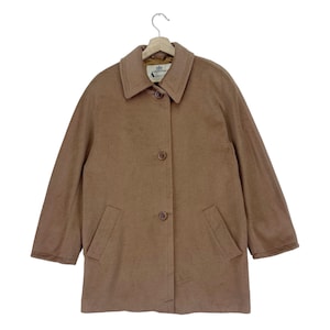 Vintage Aquascutum London Overcoat Button Wool Coat Size Medium Made In England