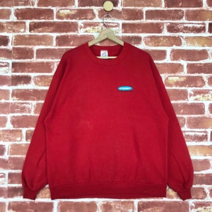 Vintage 90’s Fast Food And Fuel Sweatshirt Ceewneck Embroidered Logo Pullover Jumper Sweatshirt Size Large Made In USA